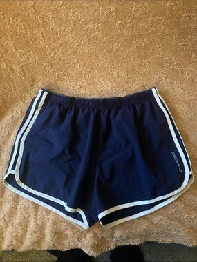 Brooks Navy Athletic Shorts with White Trim